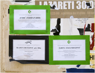 Esquelas mortuorias en Dubrovnik